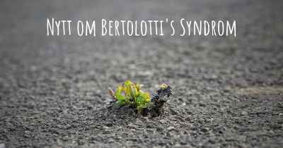 Nytt om Bertolotti's Syndrom