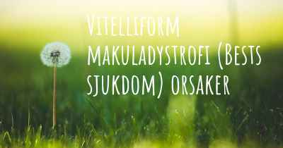 Vitelliform makuladystrofi (Bests sjukdom) orsaker