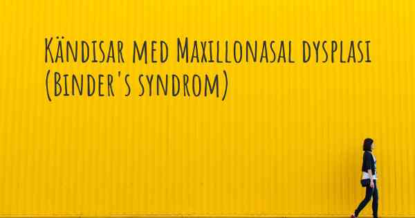 Kändisar med Maxillonasal dysplasi (Binder's syndrom)