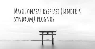 Maxillonasal dysplasi (Binder's syndrom) prognos