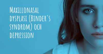 Maxillonasal dysplasi (Binder's syndrom) och depression