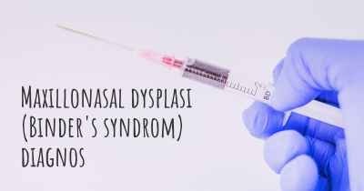 Maxillonasal dysplasi (Binder's syndrom) diagnos