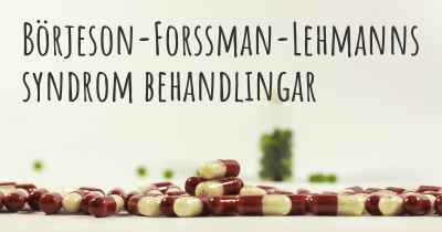 Börjeson-Forssman-Lehmanns syndrom behandlingar