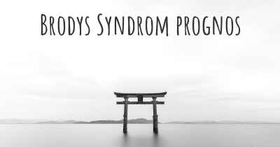 Brodys Syndrom prognos