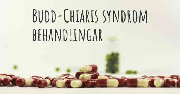 Budd-Chiaris syndrom behandlingar