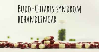 Budd-Chiaris syndrom behandlingar