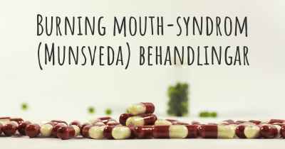 Burning mouth-syndrom (Munsveda) behandlingar