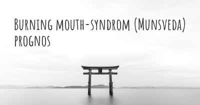 Burning mouth-syndrom (Munsveda) prognos