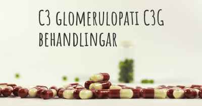 C3 glomerulopati C3G behandlingar