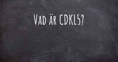 Vad är CDKL5?