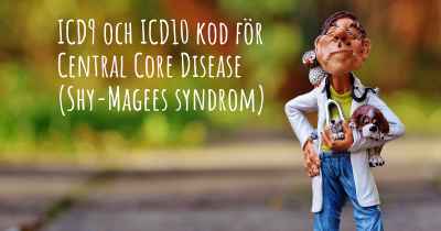 ICD9 och ICD10 kod för Central Core Disease (Shy-Magees syndrom)