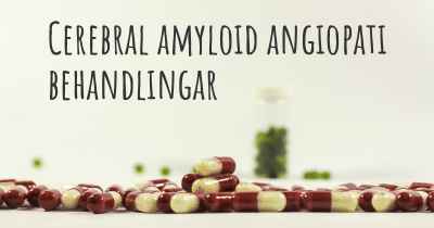 Cerebral amyloid angiopati behandlingar