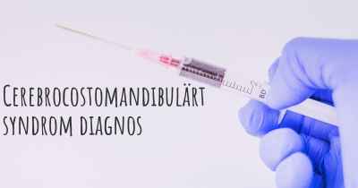 Cerebrocostomandibulärt syndrom diagnos