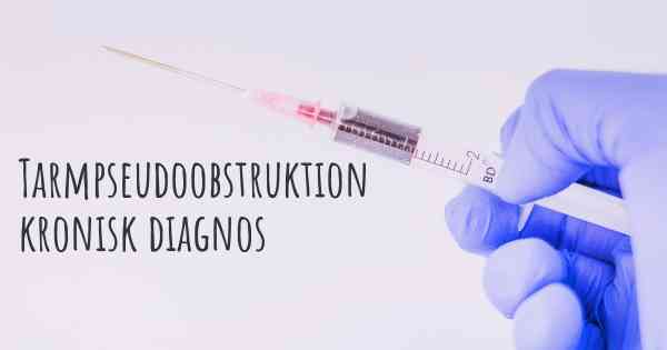 Tarmpseudoobstruktion kronisk diagnos