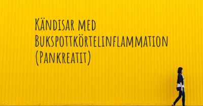 Kändisar med Bukspottkörtelinflammation (Pankreatit)