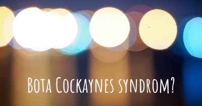 Bota Cockaynes syndrom?
