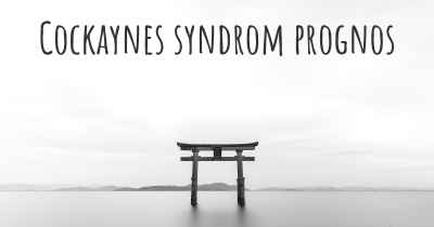 Cockaynes syndrom prognos
