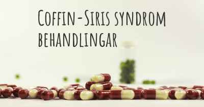 Coffin-Siris syndrom behandlingar