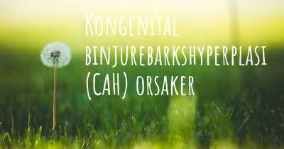 Kongenital binjurebarkshyperplasi (CAH) orsaker