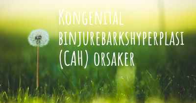 Kongenital binjurebarkshyperplasi (CAH) orsaker