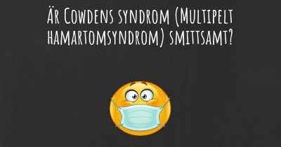 Är Cowdens syndrom (Multipelt hamartomsyndrom) smittsamt?
