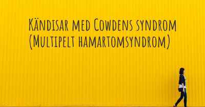 Kändisar med Cowdens syndrom (Multipelt hamartomsyndrom)