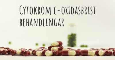 Cytokrom c-oxidasbrist behandlingar