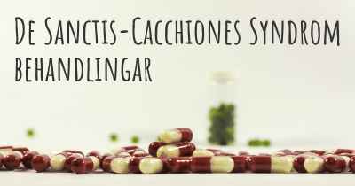 De Sanctis-Cacchiones Syndrom behandlingar