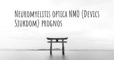 Neuromyelitis optica NMO (Devics Sjukdom) prognos