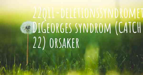 22q11-deletionssyndromet DiGeorges syndrom (CATCH 22) orsaker