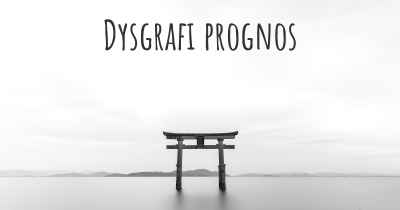 Dysgrafi prognos