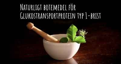 Naturligt botemedel för Glukostransportprotein typ 1-brist
