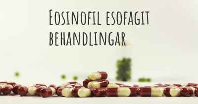 Eosinofil esofagit behandlingar