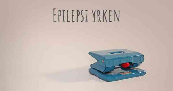 Epilepsi yrken