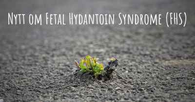 Nytt om Fetal Hydantoin Syndrome (FHS)