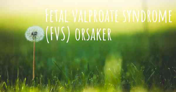 Fetal valproate syndrome (FVS) orsaker