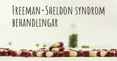 Freeman-Sheldon syndrom behandlingar