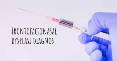 Frontofacionasal dysplasi diagnos