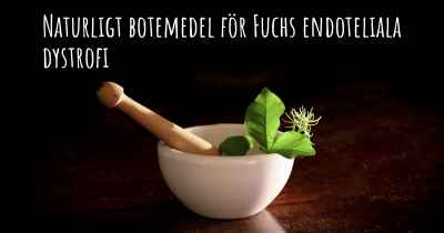 Naturligt botemedel för Fuchs endoteliala dystrofi