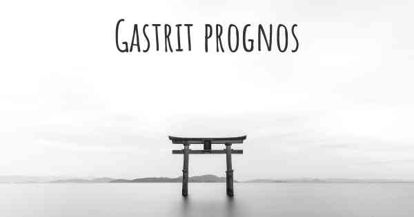 Gastrit prognos