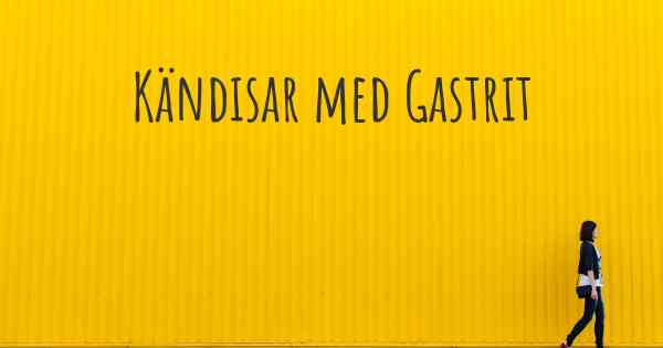 Kändisar med Gastrit