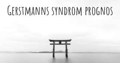 Gerstmanns syndrom prognos