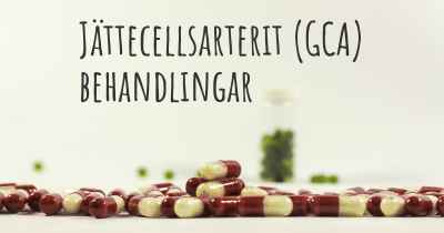 Jättecellsarterit (GCA) behandlingar
