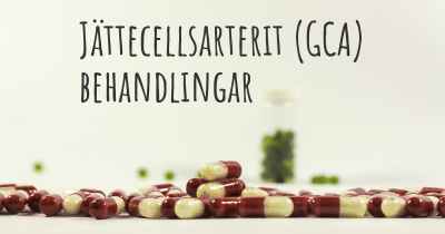 Jättecellsarterit (GCA) behandlingar