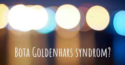 Bota Goldenhars syndrom?