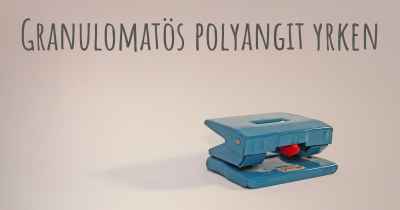 Granulomatös polyangit yrken