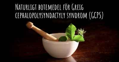Naturligt botemedel för Greig cephalopolysyndactyly syndrom (GCPS)