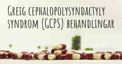 Greig cephalopolysyndactyly syndrom (GCPS) behandlingar