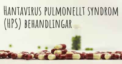 Hantavirus pulmonellt syndrom (HPS) behandlingar