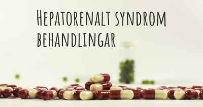 Hepatorenalt syndrom behandlingar